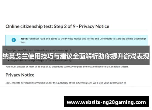 纳英戈兰使用技巧与建议全面解析助你提升游戏表现 纳英戈兰使用技巧与建议全面解析助你提升游戏表现